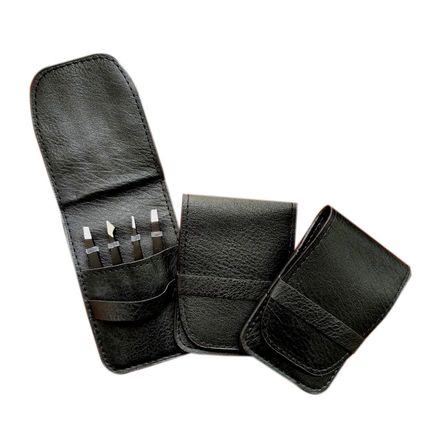 LUDOUPIER [4+1 Pieces] Tweezers Set with Travel Case, Great Precision Upgrade Professional Anti-rust Alloy Tweezers for Women & Men Multi-purpose as Eyebrows Facial Hair Ingrown Hair Removal