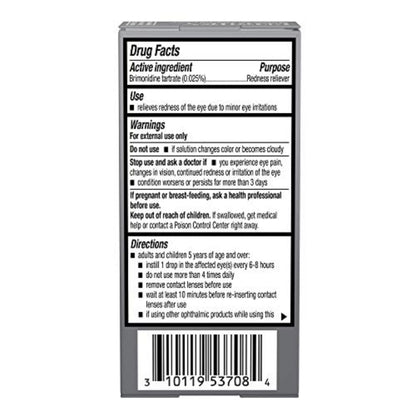 LUMIFY Redness Reliever Eye Drops, for Whiter & Brighter Looking Eyes, 0.08 Fl Oz (2.5 mL)