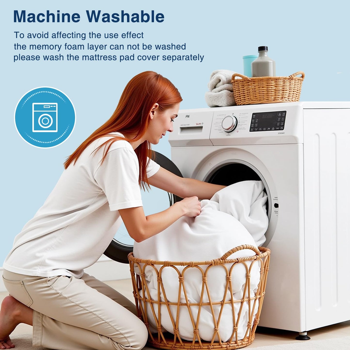 OLANLY Dual-Layer 4 Inch Twin Size Memory Foam Mattress Topper for Back Pain, 2 Inch Cooling Pillow Top Mattress Pad Cover and 2 Inch Gel Memory Foam Topper, Deep Elastic Pocket, White