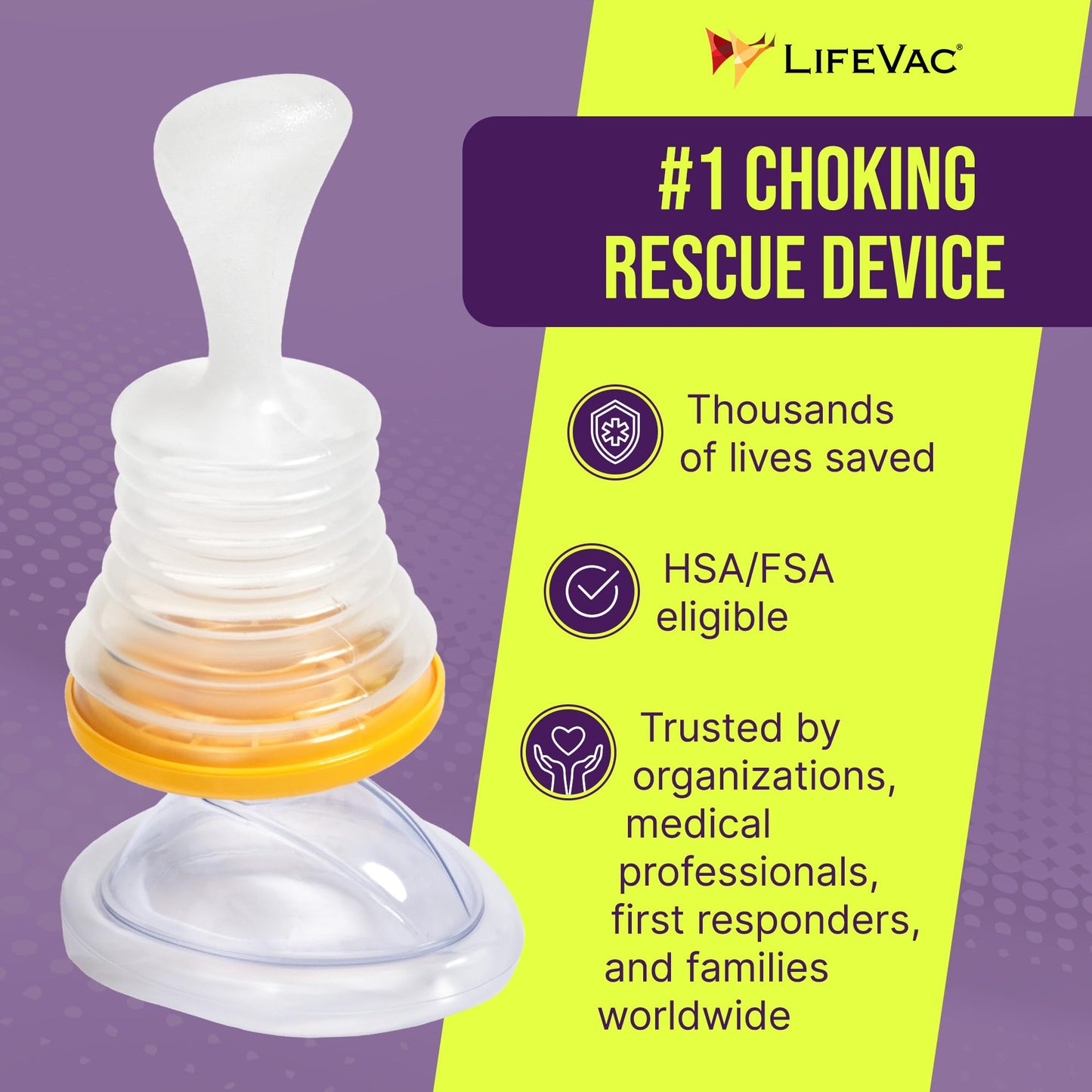 LifeVac Blue Travel Kit - Portable Suction Rescue Device, First Aid Kit for Kids and Adults, Portable Airway Suction Device for Children and Adults