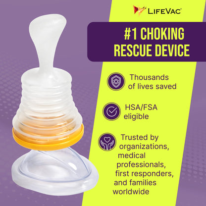 LifeVac Blue Travel Kit - Portable Suction Rescue Device, First Aid Kit for Kids and Adults, Portable Airway Suction Device for Children and Adults