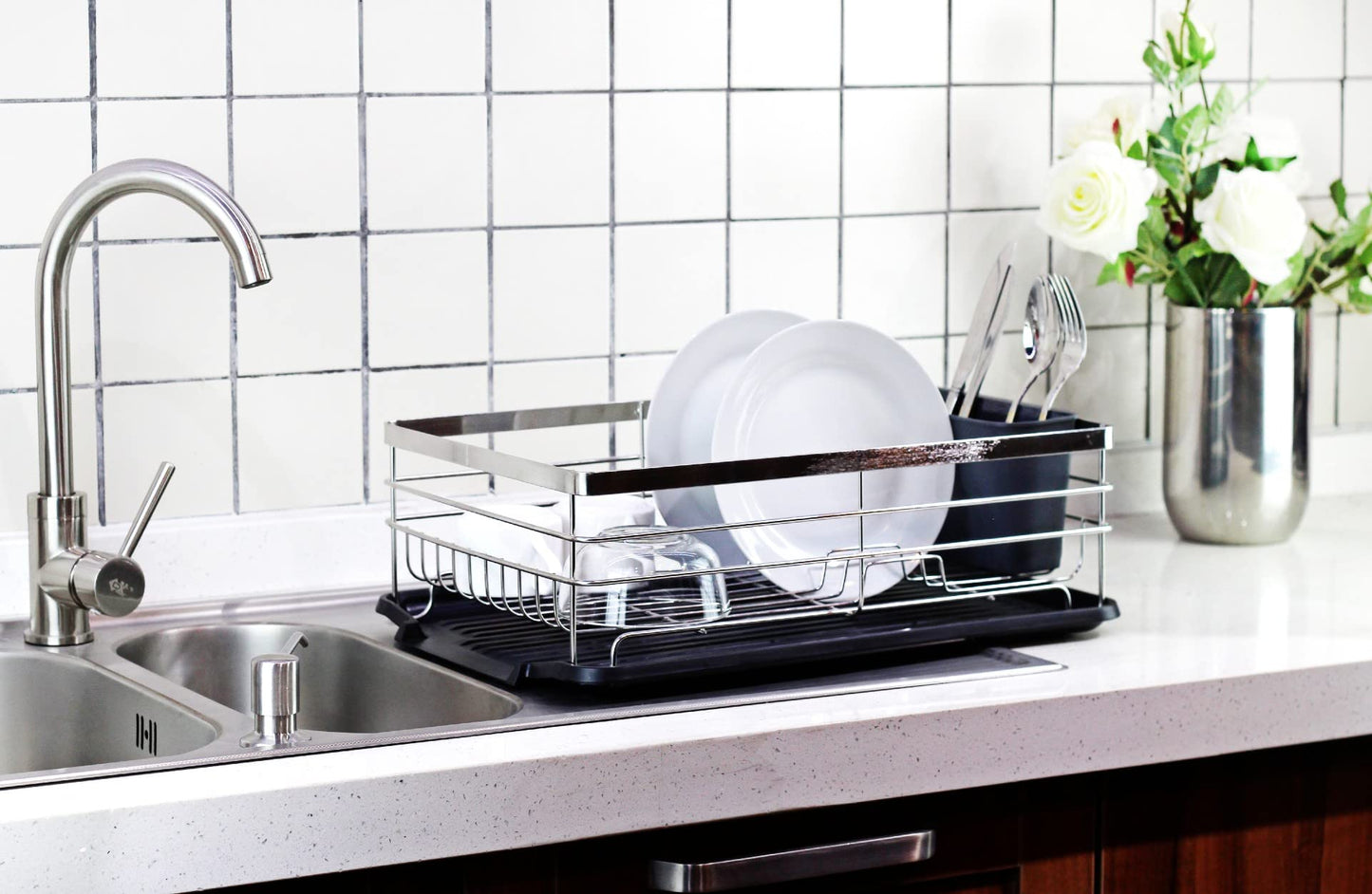 Neat-O Universal Polypropylene Dish Drain Board for kitchen (Black)