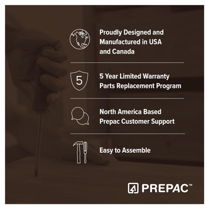 Prepac Elegant Brown Shoe Storage Cabinet, Space-Saving Solution with Cubbies for 36 Pairs, 13"D x 23.5" W x 72.5" H