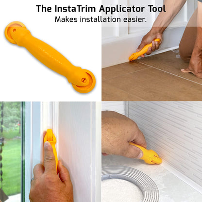 InstaTrim Applicator Tool – Professional DIY Caulk Trim Tool for Seamless Adhesive Installation, Smooth, Durable Finish, Ideal for Home Improvement Projects, Bathroom, Kitchen, Walls, Floor Sealing
