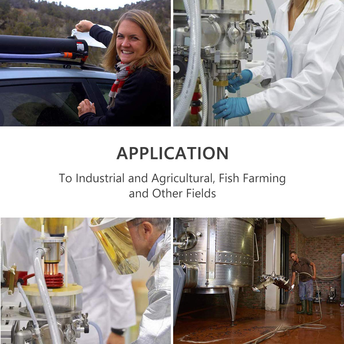 3/8" ID x 10 Ft High Pressure Braided Clear PVC Vinyl Tubing Flexible Vinyl Tube, Heavy Duty Reinforced Vinyl Hose Tubing, BPA Free and Non Toxic