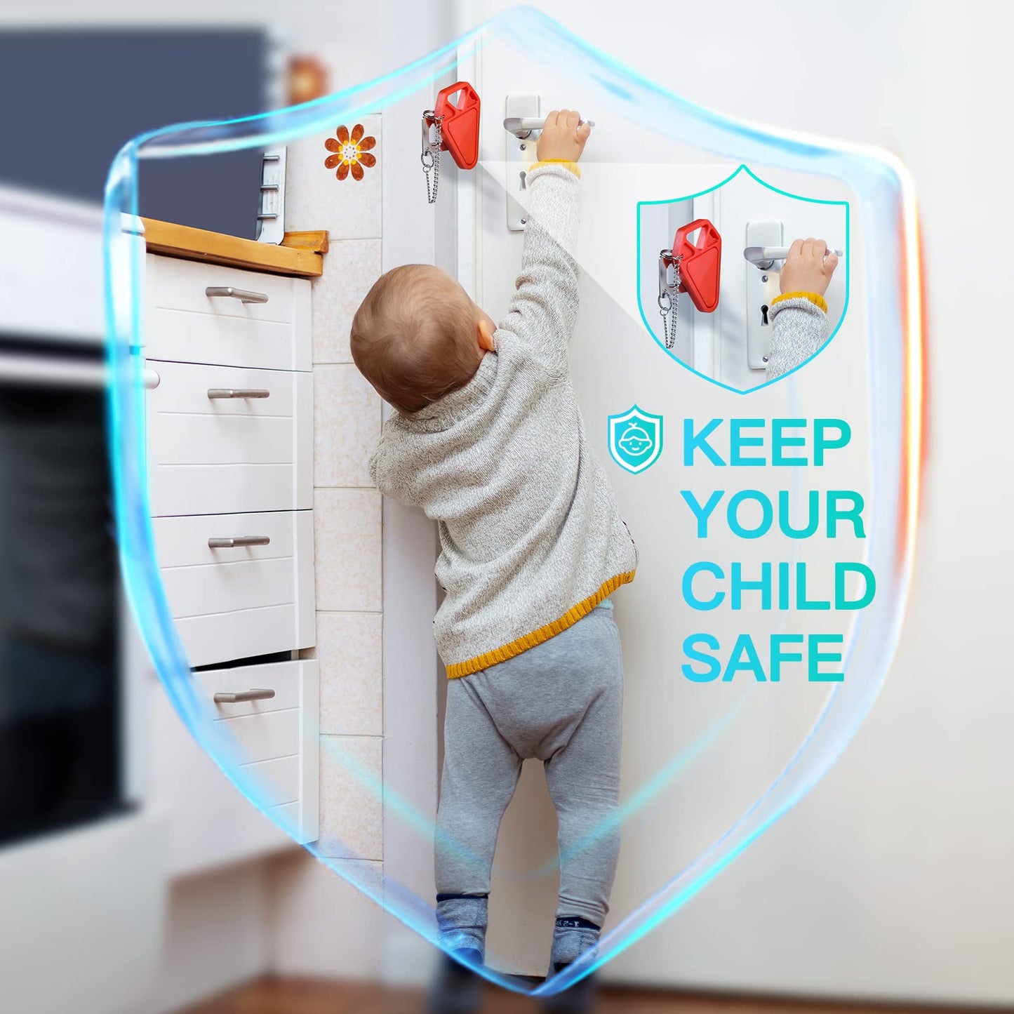 Portable Door Lock for Travel Essential: 2Pack Upgraded Hotel Home Security Safety Locks from Inside Apartment Traveling Front Door Room Security Devices Travel Gifts for Travelers Women