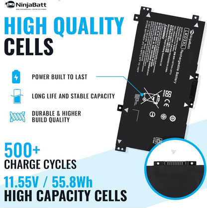 NinjaBatt LK03XL l09281-855 916814-855 Battery for hp Envy x360 Convertible 15m-bp1xx 15m-cn0xxx 15-cn0xxx 15m-cp0xxx 17m-ae0xx 17-bw 17m-ae111dx 15m-cn0012dx 15m-cn0011dx (11.55/55.8Wh)