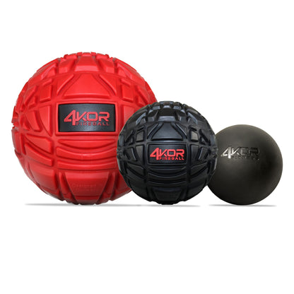 4KOR Massage Balls for Trigger Point Therapy - Myofascial Release Ball - Muscle Relief for Back, Neck, Shoulder, Foot Pain - Fitness Massage Balls for Mobility - Deep Tissue Release Ball