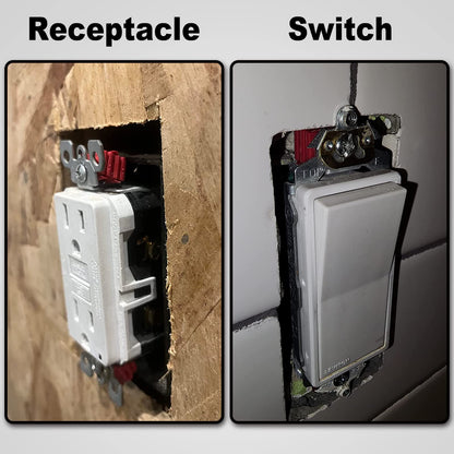 Outlet Spacers for Electrical Box, RonJea 48 PCS Switch and Receptacle Spacers for Loose Outlet Plug Fix, Electrical Extender Outlet Shims Light Switch Spacer