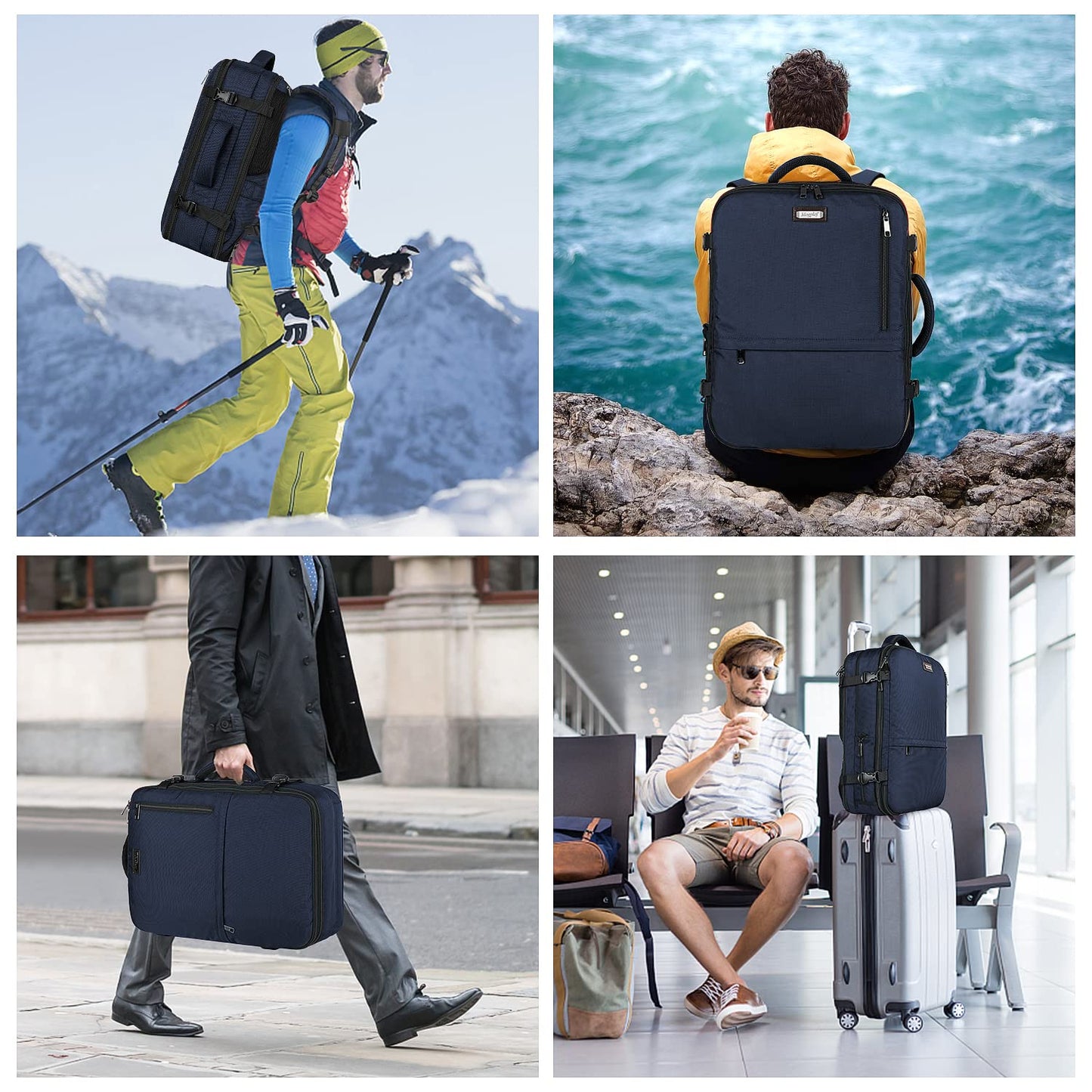 Mogplof Carry On Travel Backpack, Large Flight Approved Traveling Backpack for Women & Men, 40L Anti Theft TSA Friendly Expandable Luggage, Weekender Suitcase Fit for 17/17.3 Inch Laptop