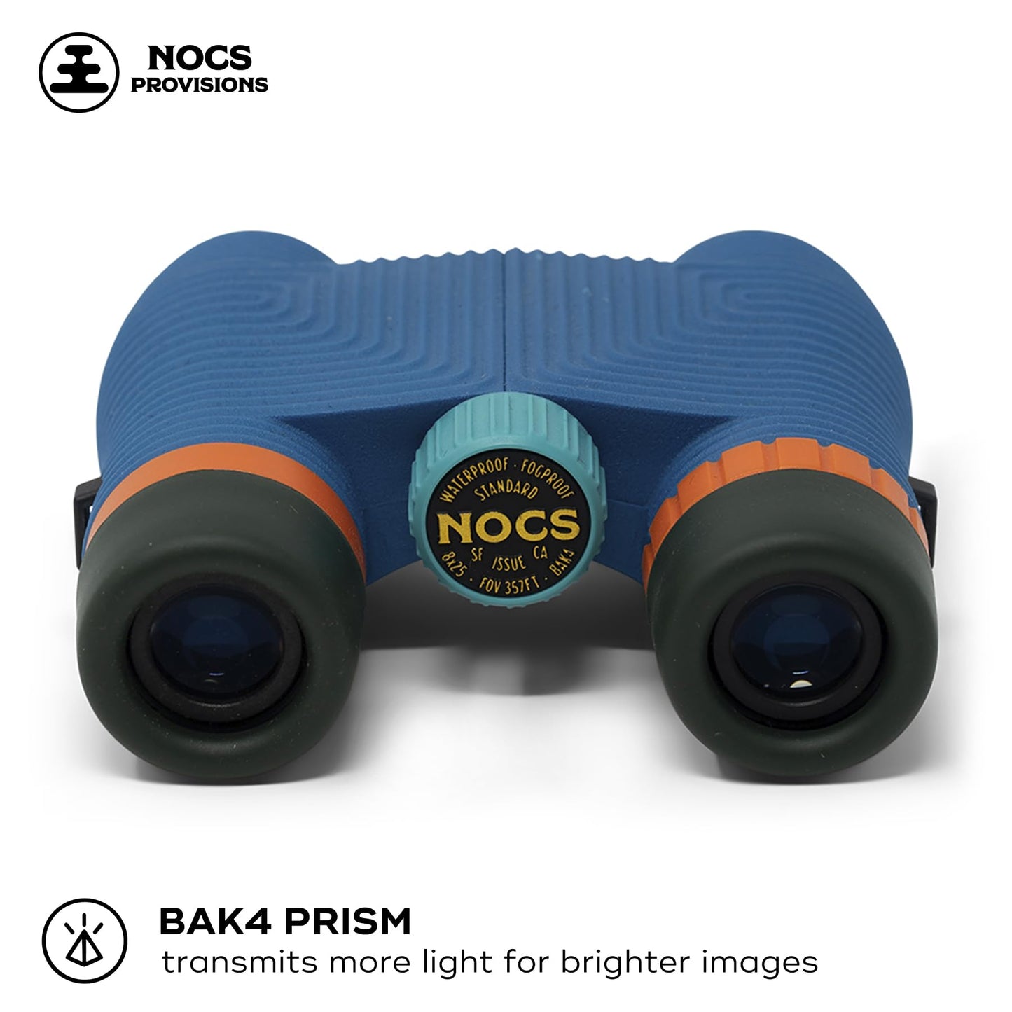 Nocs Provisions Standard Issue 8x25 Waterproof Binoculars, 8X Magnification, Bak4 Prism, Wide View Multi-Coated Lenses for Bird Watching, Hiking & Backpacking - Cobalt Blue II