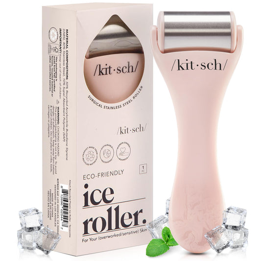 Kitsch Ice Roller for Face - Stainless Steel Ice Face Rollers for Women - Soothes Facial Puffiness, Sore Muscles, and Headaches | Self Care Gifts for Women - Terracotta