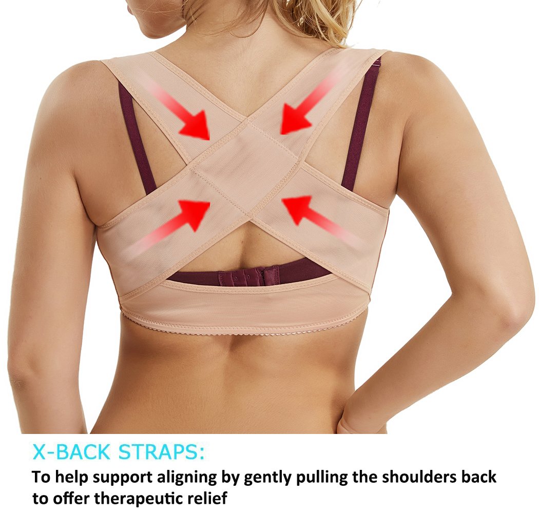 JOYSHAPER Chest Brace Up for Women Posture Corrector Bra Open Front Shaper Back Support Vest