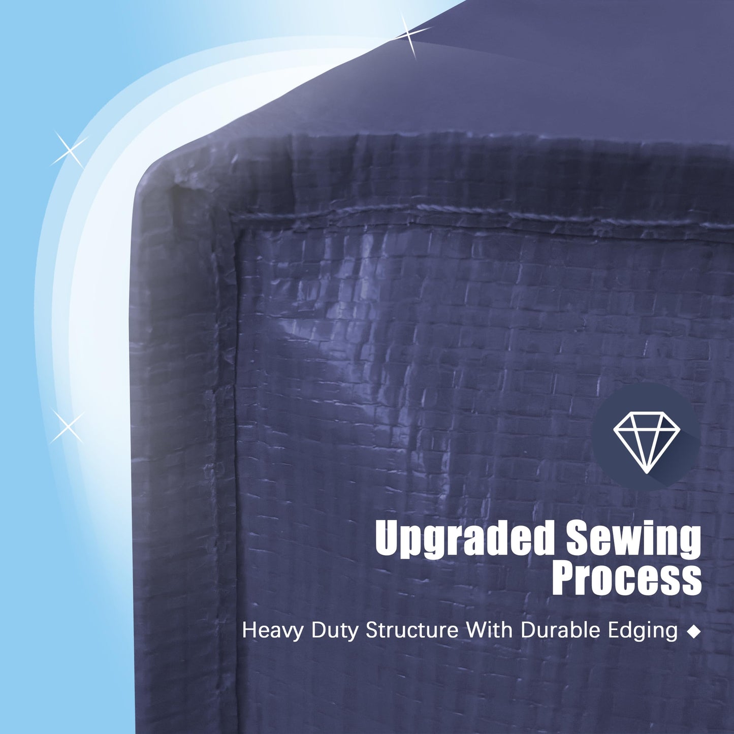 HOMESURE 4 Pack Large Strong Moving Bags with Zippers & Carrying Handles - Water-Resistant - Heavy Duty Storage Tote for Space Saving, Fold Flat, Alternative to Moving Box (Blue)