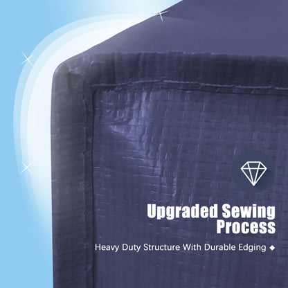 HOMESURE 4 Pack Large Strong Moving Bags with Zippers & Carrying Handles - Water-Resistant - Heavy Duty Storage Tote for Space Saving, Fold Flat, Alternative to Moving Box (Blue)