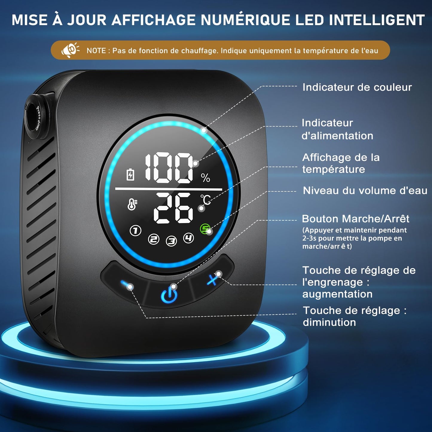 Portable Shower for Camping, [Upgraded] Spopal 8000mAh Rechargeable Camping Shower with 5 Adjustable Speeds, 4 Spray Modes, LED Display, IPX8 Waterproof Outdoor Shower Kit for Hiking, Travel, Car, Pet