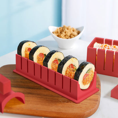 HI NINGER Sushi Making Kit Deluxe Edition Complete Sushi Maker Kit 12PCS Home Sushi Mold Press with Sushi Rice Roll Mold Shapes,Fork , Sushi Knife,Sushi Rolling Mat,Chopsticks