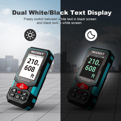 Laser Measure, MiLESEEY 330Ft Laser Distance Meter, Rechargeable Multifunctional Laser Measurement Tool with Pointfinder Camera,P2P Technology, Perfect for Outdoor Long-Range Measuring