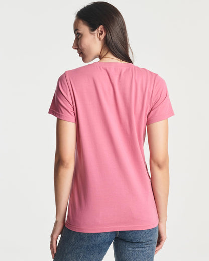 Real Essentials 4 Pack: Women's Classic-Fit Cotton Short-Sleeve V-Neck T-Shirt (Available in Plus Size)