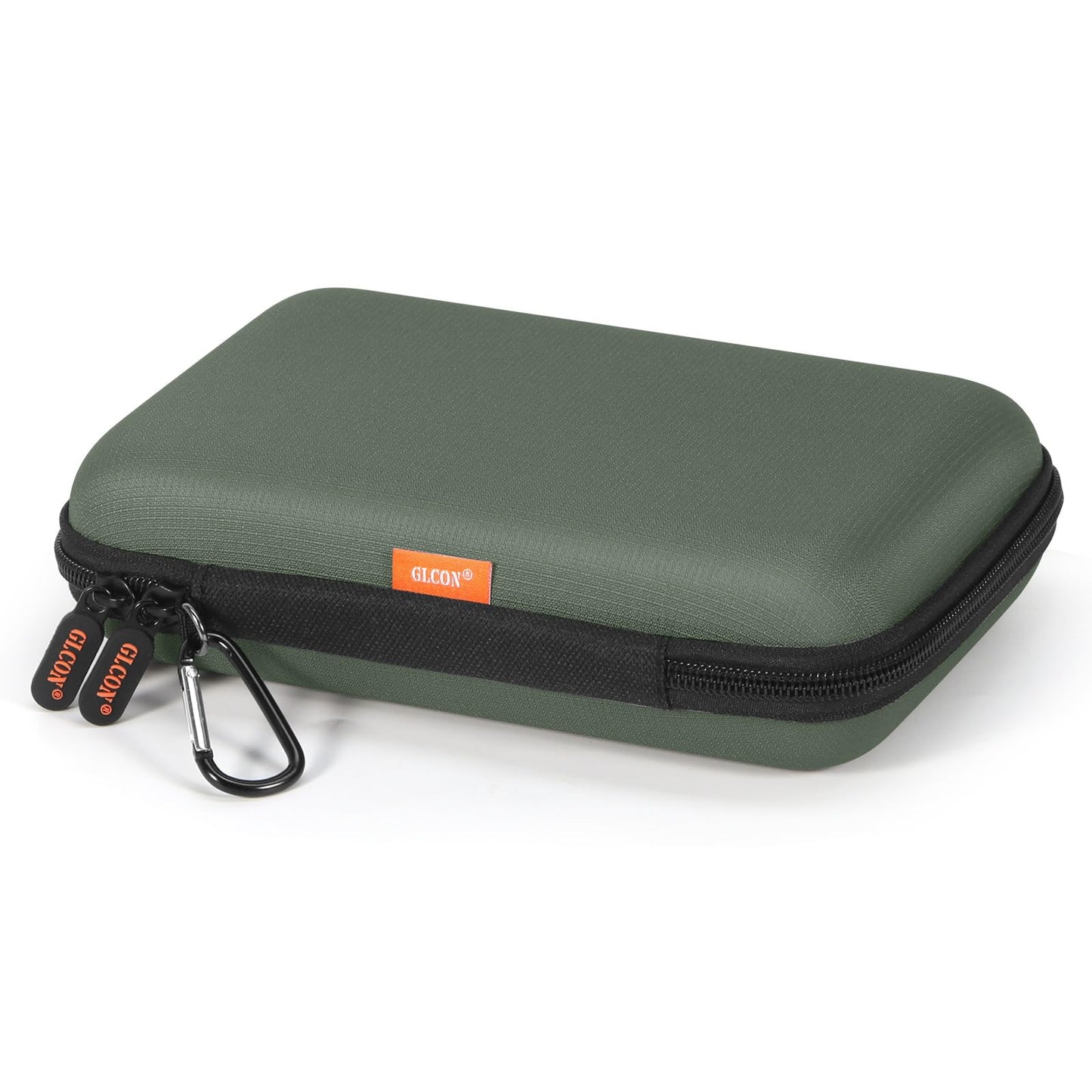 GLCON Large Classic Army-Green Case - Hard Shell Electronic Organizer Travel Carrying Case - Shockproof Electronic Accessories Storage Pouch Bag for Game Drive, Hard Disk, Power Bank, Charger