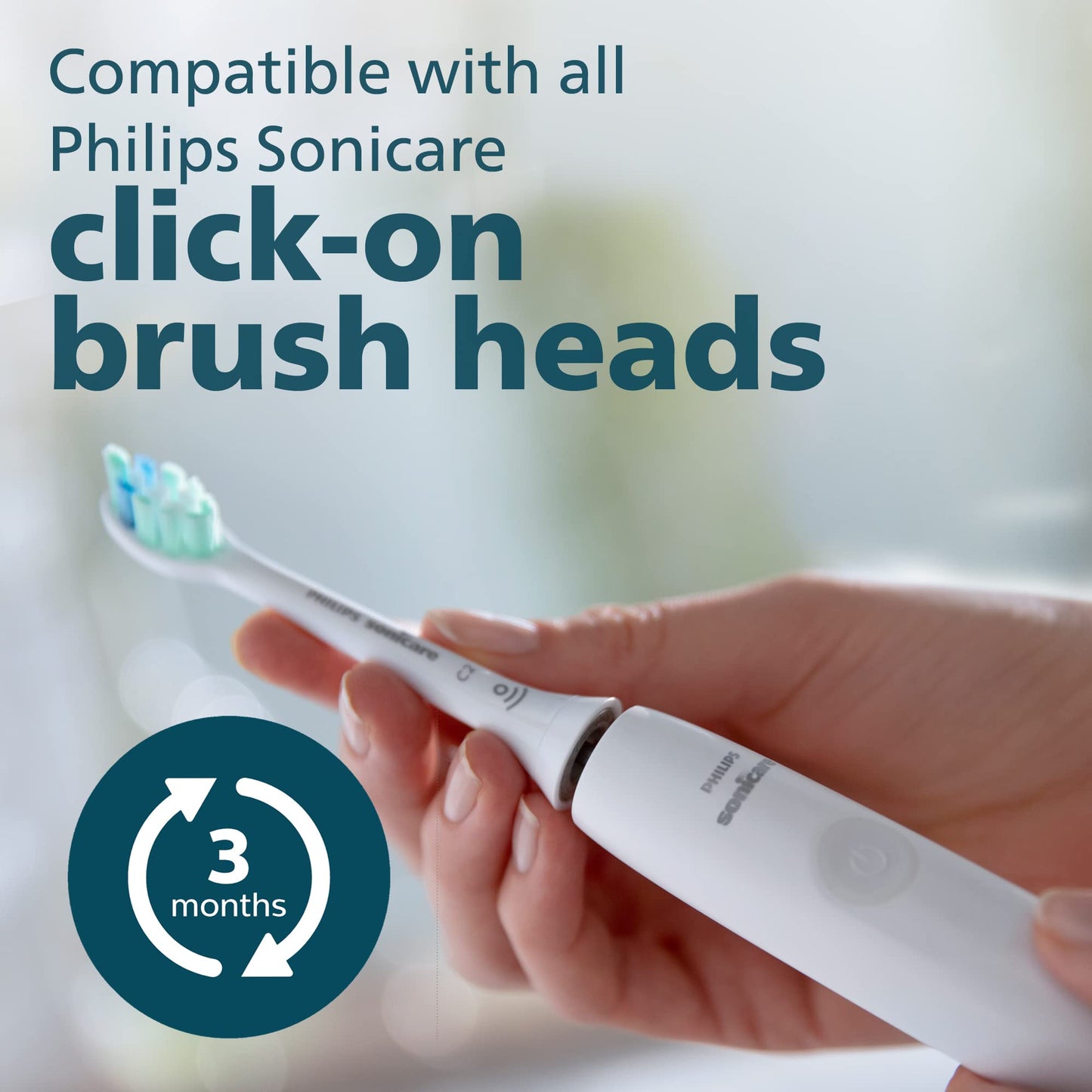 Philips Sonicare 4100 Rechargeable Electric Toothbrush, with Pressure Sensor, 2 Intensity Settings, SmarTimer and QuadPacer, 14-Day Battery Life, White, Model HX3681/23