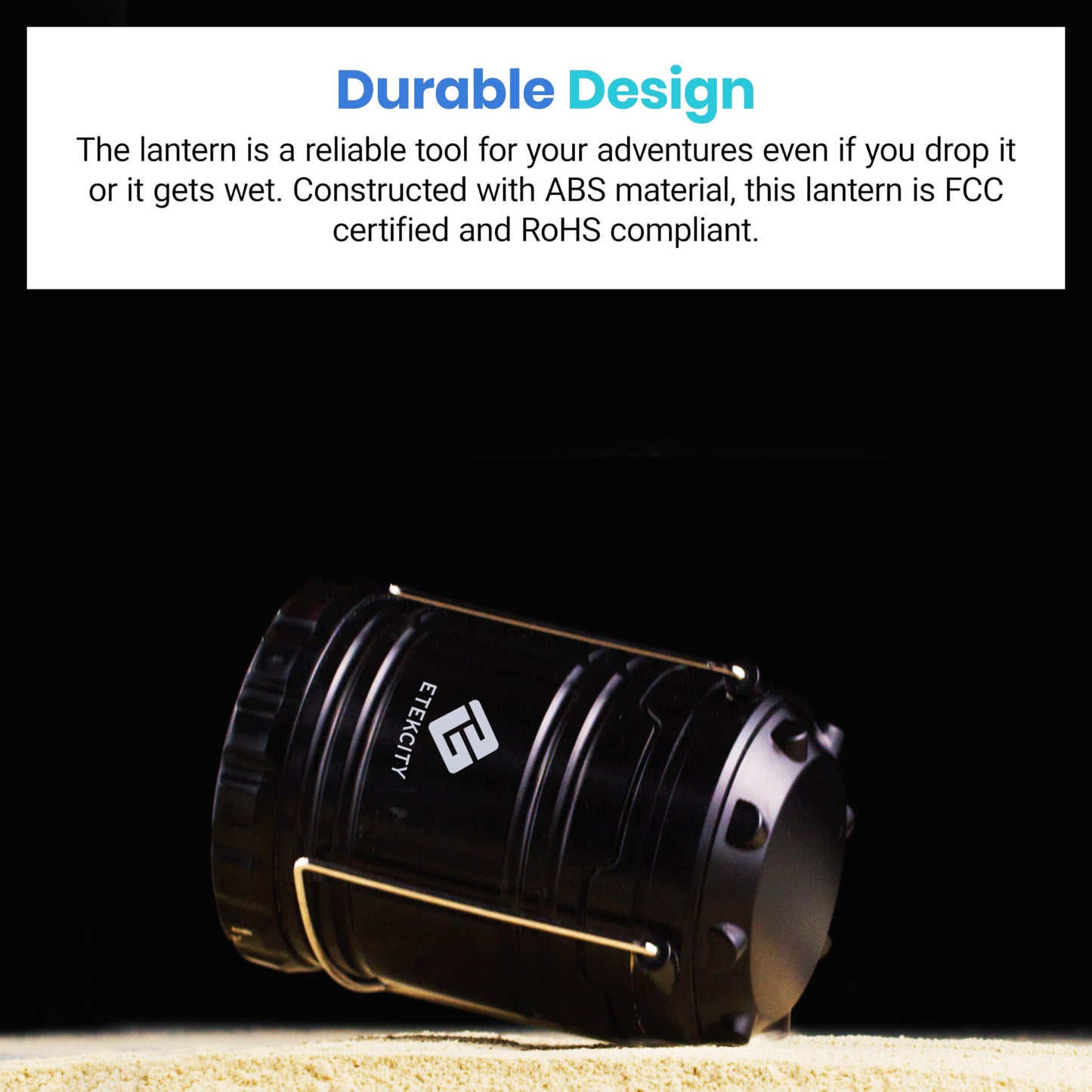 Etekcity Camping Lanterns for Power Outages 4 Pack, Flashlight for Camping Essentials, Survival Kit and Gear, Hurricane Preparedness Items, Emergency Led Battery Operated Lights, Black