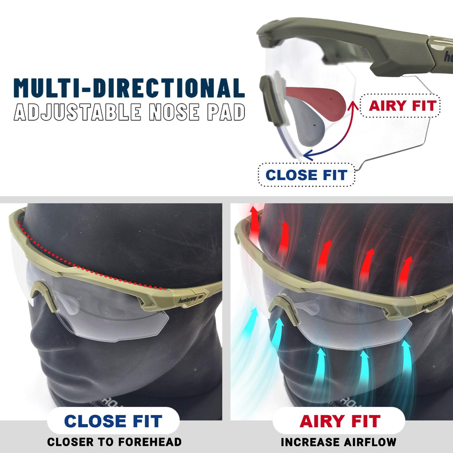 HTS HUNTERSKY S53 anti fog Tactical Shooting Range Safety Glasses Ballistic eye protection Hunting Airsoft Riding Pickleball lab chemistry goggles