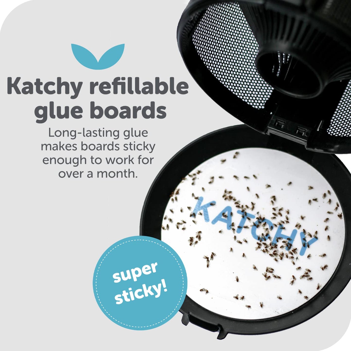 Katchy Original and Midnight Glue Board Refills (8 Pack) - Indoor Insect Trap Glue Board Refills for Mosquito, Gnat, Moth, Fruit Flies - Non-Zapper Traps for Buzz-Free Home