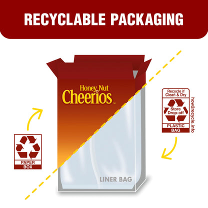 Honey Nut Cheerios, Heart Healthy Gluten Free Breakfast Cereal with Whole Grain Oats, 10.8 oz