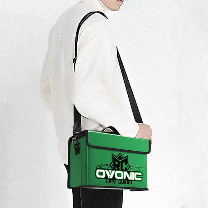 OVONIC Lipo Safe Bag Fireproof Explosionproof Bag Large Capacity Lipo Battery Storage Guard Safe Pouch for Charge & Storage(260X130X180mm 251g)