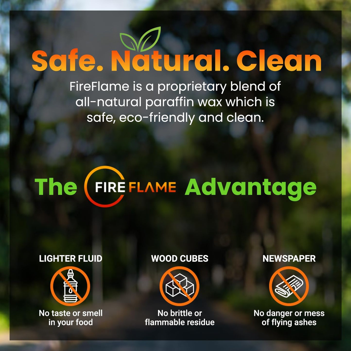 FireFlame Quick Instant Fire Starter -100% Waterproof All-Purpose Indoor & Outdoor FireStarter, for Charcoal Starter, Campfire, Fireplace, Firepit, Smoker - Odorless and Non-Toxic - 20 Pouches in Bag