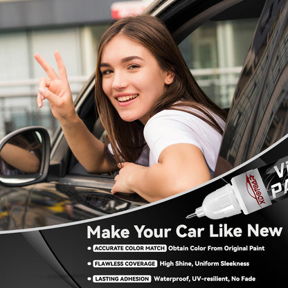 Matte Black Touch Up Paint for Cars, Universal and Color Accurate Automotive Scratch Repair Pen, Lasting Auto Scratch Remover, Quick Drying, Weather Resistant, Easy to Use, Versatile Use