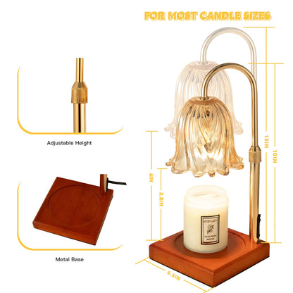 GODONLIF Candle Warmer Lamp with Timer Dimmable, Birthday Gifts for Women Mom, House Warming Gifts New Home Decor, Wax Melt Warmer for Jar Candles with 2 Bulbs