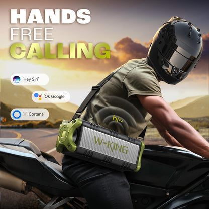 W-KING Bluetooth Speaker, 90W Max Portable Loud Speakers Wireless, IPX6 Waterproof Outdoor Speaker, 50W Deep Bass/2 Powerful Subwoofer/40H/Power Bank/Dual Pairing/EQ/TF/AUX/NFC for Camping,Pool,Party