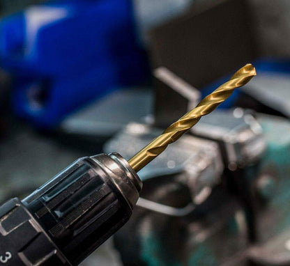 LudoPam 11/64 Inch Cobalt Drill Bit Set, M35 HSS Twist Jobber Length for Hardened Metal, Stainless Steel, Cast Iron, Pack of 10