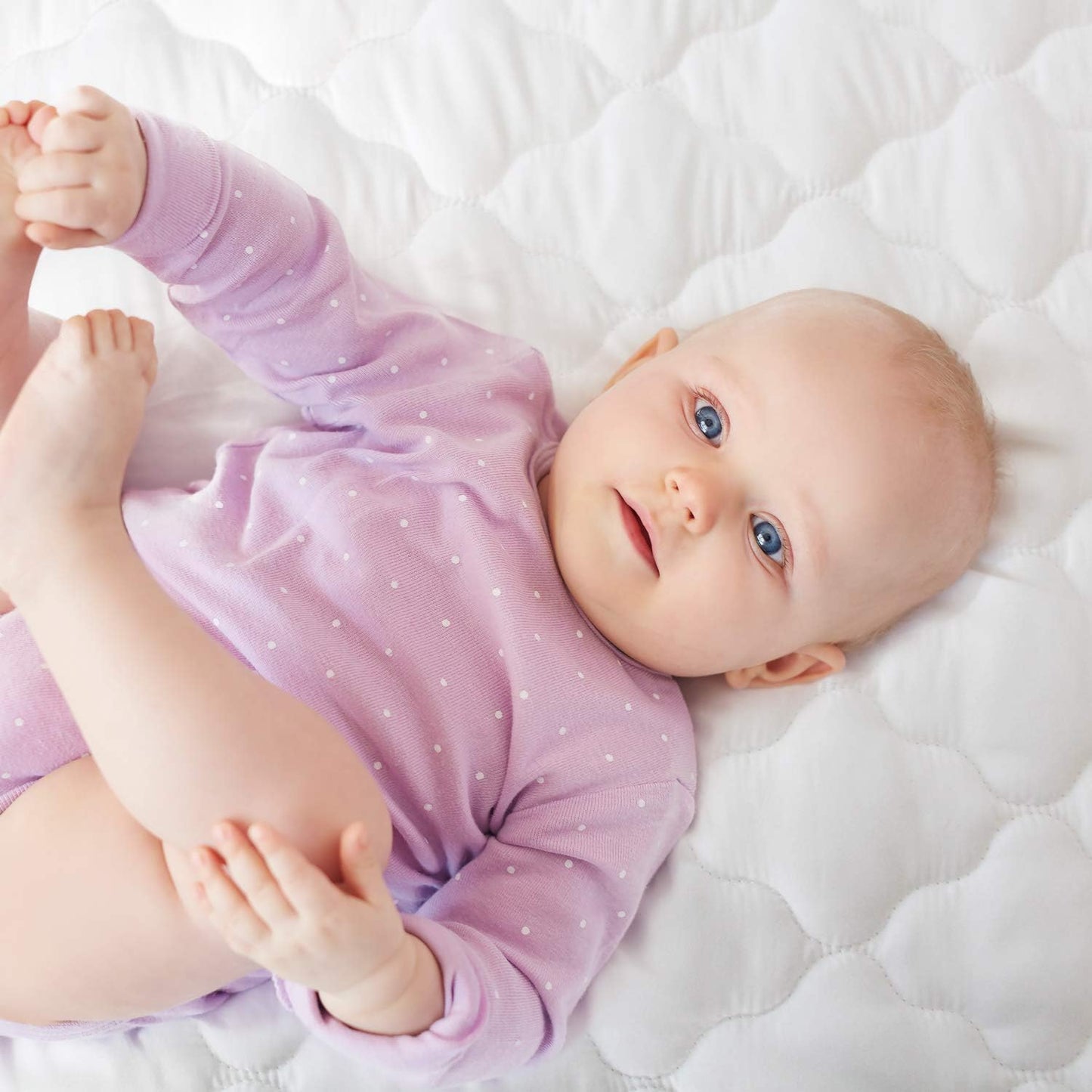 Pack and Play Mattress Pad Protector 2 Pack Waterproof, Cotton Fabric Absorbent, Soft Pack and Play Sheets, Fits Graco Play Yards, Baby Portable Mini Cribs. Foldable Mini Crib Sheets Cover