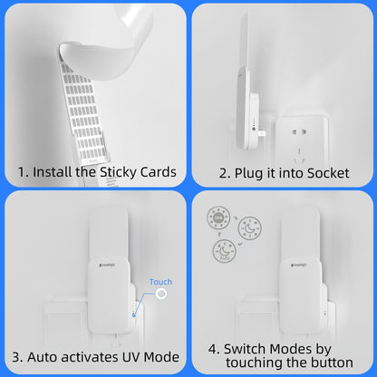 Mosalogic Fruit Fly Traps for House Use Gnat Trap Flying Insect Trapper Plug-in Mosquito Killer Indoor Gnat Moth Catcher Fly Tapper with Night Light UV Attractant Catcher for Home Office White-1PACK