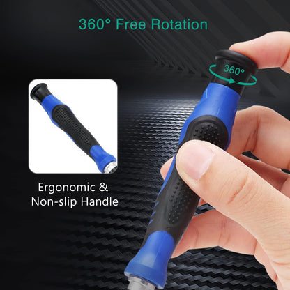 ORIA Precision Screwdriver Set, 61 in 1 Small Screwdriver Set with 57 Precision Bits, Portable Repair Tool Kit, Magnetic Screw Driver Kit with Extension Rod for Smartphone, PC, Watch,Toys, Blue