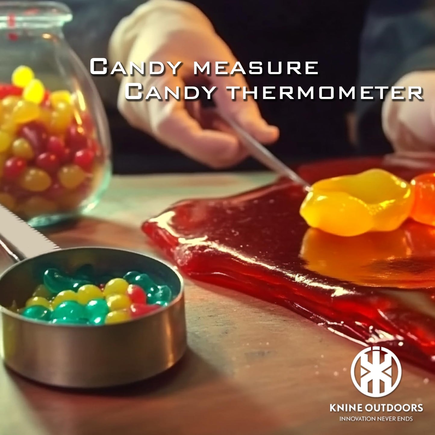 KNINE OUTDOORS Infrared Thermometer Laser Temperature Gun, -58℉ to 1112℉, Single Laser Targeting, Distance to Spot Ratio 12:1, for Cooking, Oven and Meat (Orange)