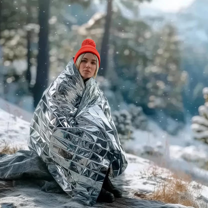 Altland 10 Pack of Emergency Blankets - Heat Reflective Blankets for Winter Survival Kits, Disaster Preparedness, Cold Weather Camping, and Homeless Care Packages