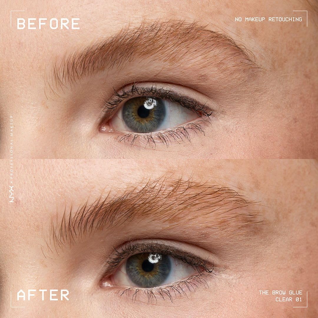 NYX PROFESSIONAL MAKEUP The Brow Glue, Extreme Hold Eyebrow Gel - Clear