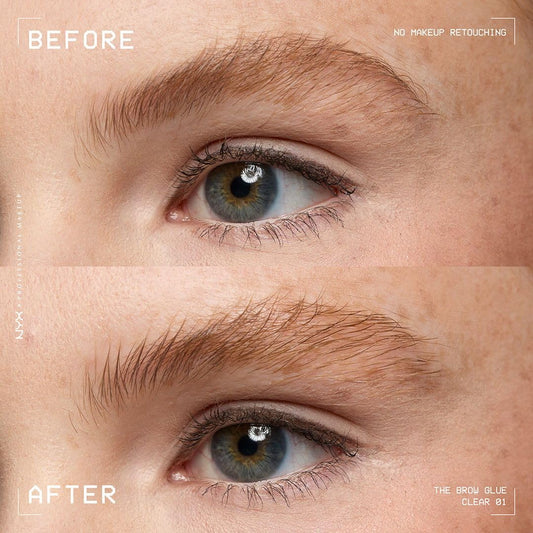 NYX PROFESSIONAL MAKEUP The Brow Glue, Extreme Hold Eyebrow Gel - Clear