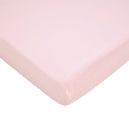American Baby Company 100% Natural Cotton Fitted Mini Crib Sheet 38" x 24" - Soft & Breathable Small Nesting Portable Crib Sheet, Fits Pack N Play Mattresses, Baby Pink, for Boys & Girls