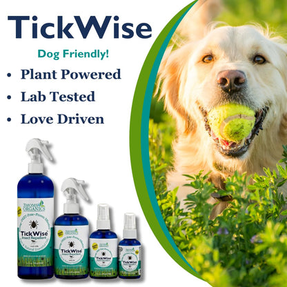 3 Moms Organics TickWise 8oz, Made with All Natural Essential Oils, DEET-Free, Tick and Insect Repellent, Plant Based Essential Oils, All Natural Ingredients Great for Adults, Kids, Dogs & Horses