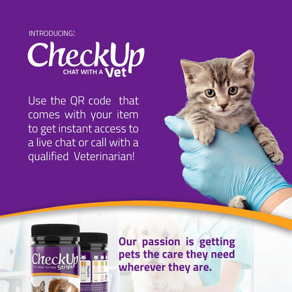 KIT4CAT CheckUp Glucose Urine Testing Strips for Cats and Dogs - Detection of Glucose Levels x 50