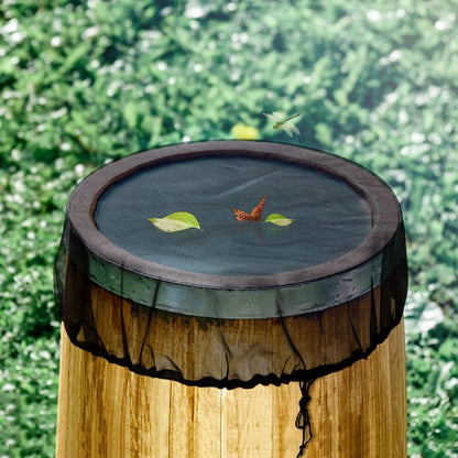 Mesh Cover for Rain Barrels - 2pcs 39in Rain Barrel Netting with Drawstring, Water Collection Buckets Tank Protector Screen for Preventing Fallen Leaves in Outdoor Garden Eaves