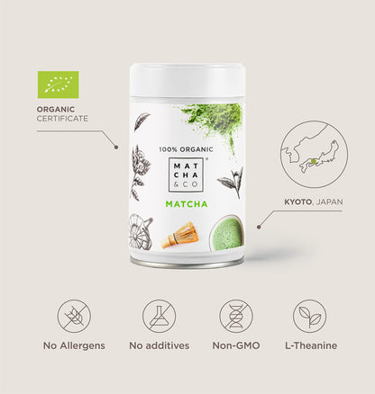 100% Organic Matcha Tea [ceremonial grade]. Organic Green Tea Powder from Japan. Organic Matcha Tea. 100% Natural Matcha Green Tea. (2.82 Ounce)