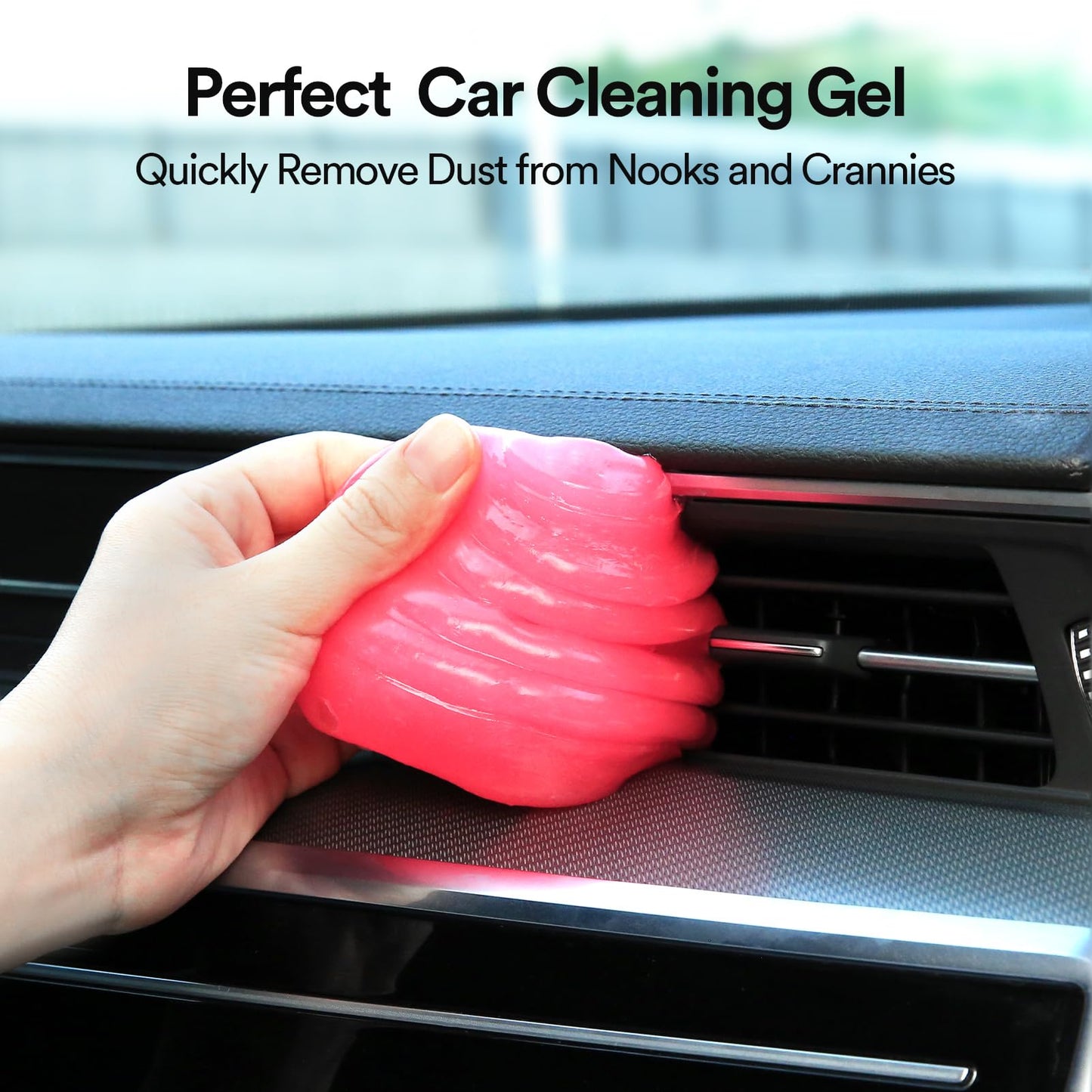 PULIDIKI Car Cleaning Gel for Car Cleaning Putty Car Putty Auto Detailing Tools Car Slime Cleaner Dust Cleaning Gel for Car Cleaning Supplies Car Essentials Car Gifts Car Accessories for Women Pink