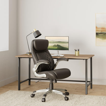 Nouhaus Ergonomic Office Chair Premium Microfiber Leather Adjustable Lumbar Support & Armrests, High Back Comfy Desk Gaming Chairs Executive Computer Swivel Chair Tilt Function(Posture,Black)