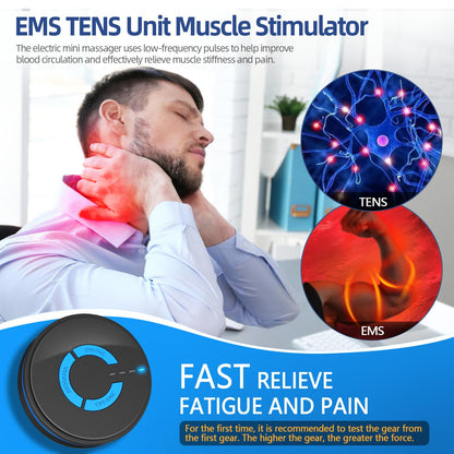 Mini Massager,Rechargeable Intelligent TENS Unit Muscle Stimulator for Pain Relief - FSA or HSA Eligible Deep Tissue EMS Massager Management for Back, Neck, Arm Electronic Pulse Machine